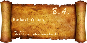 Bodosi Alexa névjegykártya